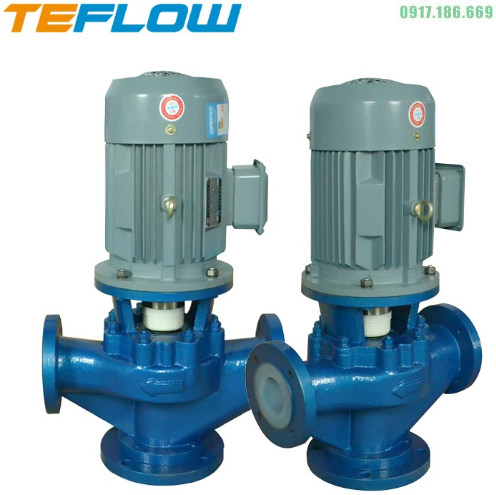 Bơm Hóa Chất Trục Đứng Lót Nhựa 80GDF-32