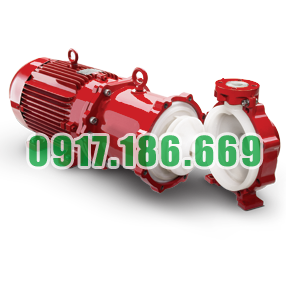 Máy bơm hoá chât dẫn động từ vỏ bằng nhựa pvdf chịu axit đặc nóng